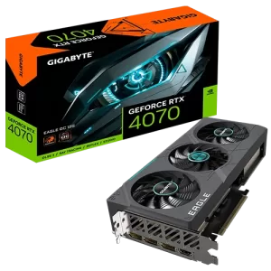 Gigabyte GeForce RTX 4070 Eagle OC 12G GDDR6X Graphics Card, 2505 MHz Core Clock, 5888 CUDA Cores, 192 bit Memory Bus, RGB Fusion, Dual BIOS