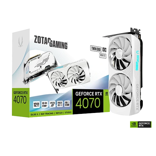 ZOTAC GeForce RTX 4070 Twin Edge OC White Edition 12GB Graphics Card