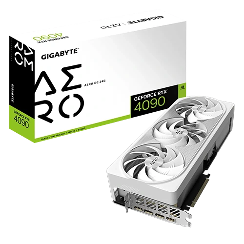 Gigabyte GeForce RTX 4090 AERO OC 24G GDDR6X Graphics Card, 16384 CUDA Cores, 21 Gbps Memory Clock, 384 bit Memory Bus, 12 Ultimate DirectX and Digital Max Resolution 7680x4320
