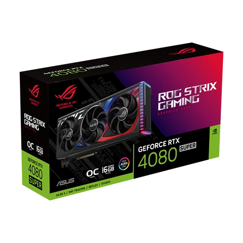 Asus Rog GeForce RTX 4080 SUPER 16GB GDDR6X OC Edition Graphics Card, 256-bit Memory Interface, 10240 CUDA Core, 2670 MHz OC mode, OpenGL 4.6