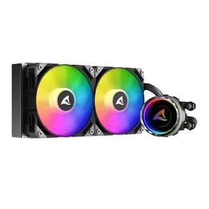 Sharkoon S80 RGB 240mm AIO Liquid CPU Cooler, up to 2,000 rpm Fan Speed, 12x Addressable RGB LED, LGA 1700 / AM5