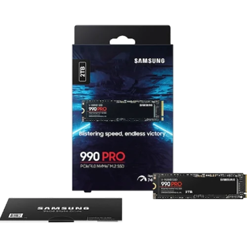 Samsung 990 PRO SSD 2TB Close to the box view