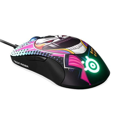 SteelSeries Sensei Ten Neon Rider Edition Gaming Mouse, mechanical switches, 18,000 CPI, 450 IPS, and 50G acceleration TrueMove Pro sensor and on-board memory