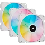 CORSAIR iCUE SP120 RGB ELITE PWM Triple Fan Kit — White