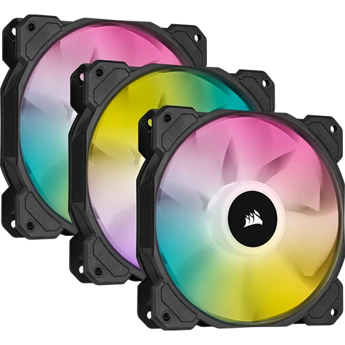CORSAIR iCUE SP120 RGB ELITE PWM Triple Fan Kit — Black
