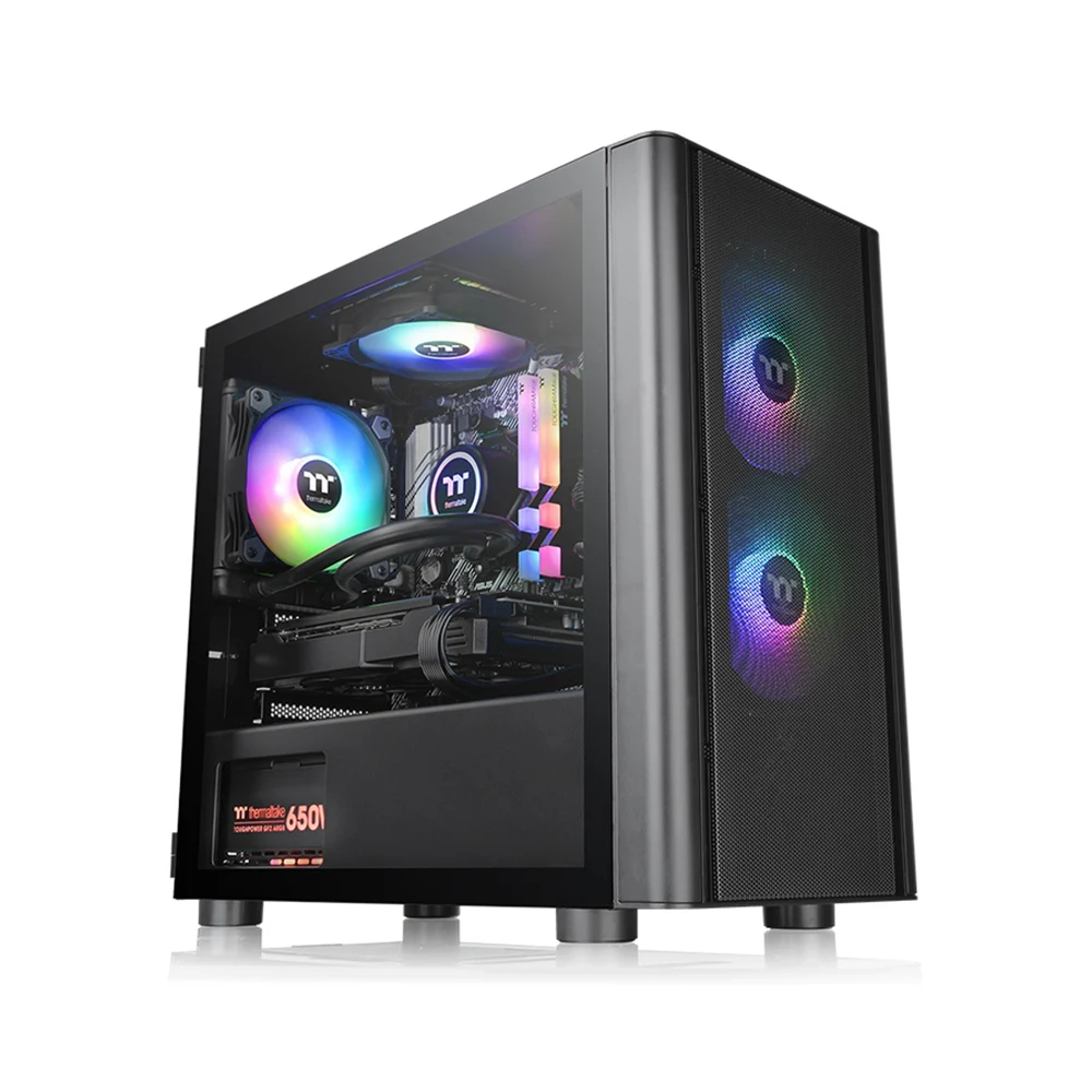 thermaltake-v150-tempered-glass-argb-breeze-micro-chassis-pc-case-black thermaltake-v150-tempered-glass-argb-breeze-micro-chassis-pc-case-black