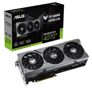 TUF Gaming GeForce RTX 4070 Ti 12GB GDDR6X Graphics Card Close to the box view