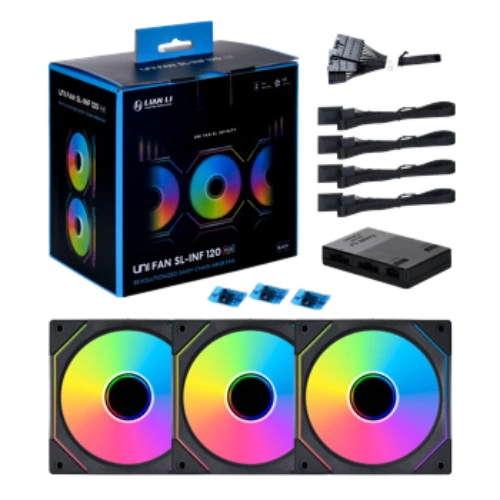 Lian Li SL-Infinity 120 RGB UNI Fan Cooler Tripple with box cables and RGB Controller