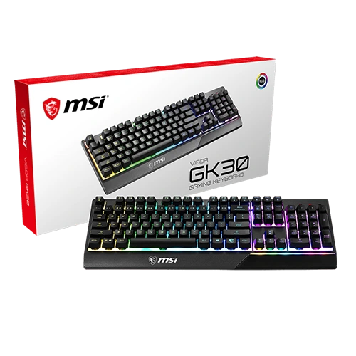 MSI VIGOR GK30 Keyboard close to the box