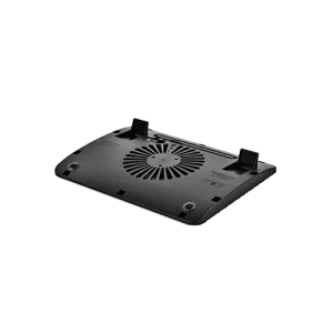 Back view with dual adjustable angles and 140mm cooling fan