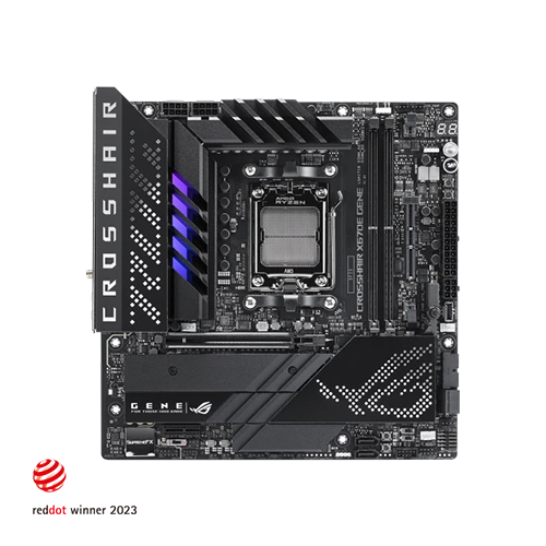 Asus X670E Rog Crosshair GENE Micro ATX Motherbord Front View