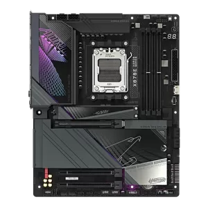 Front view of X870E AORUS MASTER AM5 Motherboard