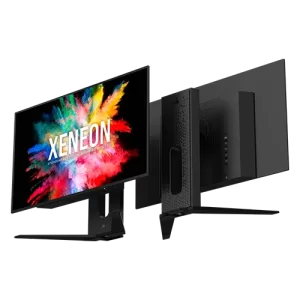 Front and back view of XENEON 27QHD240 OLED 27-Inch Gaming Monitor