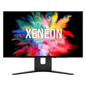 Front view of CORSAIR XENEON 27QHD240 OLED 27-Inch Gaming Monitor