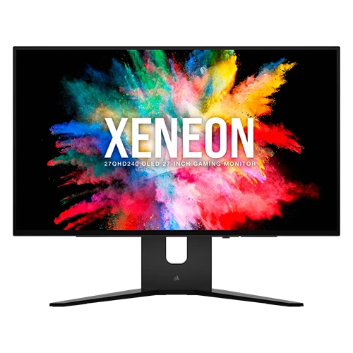 Front view of CORSAIR XENEON 27QHD240 OLED 27-Inch Gaming Monitor