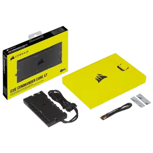 CORSAIR iCUE COMMANDER CORE XT Box and Accessories