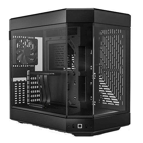 general view of HYTE Y60 Modern Aesthetic Mid Tower Power ATX Gaming PC Case Black