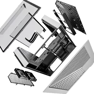 Open Parts of Y60 PC Case White