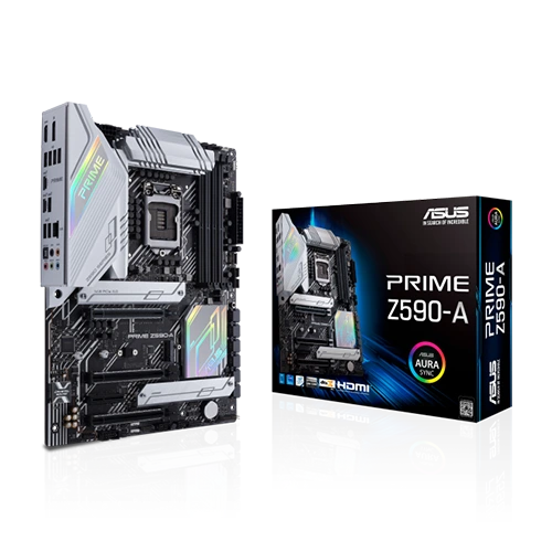 Asus Prime Z590-A  ATX motherboard close to the box view