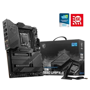 MSI MEG Z690 UNIFY-X Motherboard and box view