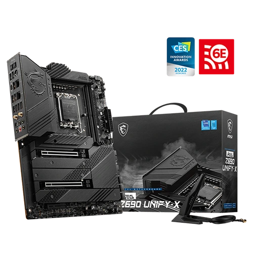 MSI MEG Z690 UNIFY-X Motherboard and box view