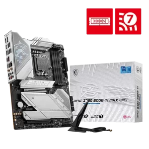 MSI MPG Z790 Edge Ti Max Wifi Gaming Motherboard Support Intel Core 14th/ 13th/ 12th Gen Processors, 4x DDR5 UDIMM, 192GB Memory, 2x PCI-E x16 slot, Intel 2.5Gbps LAN