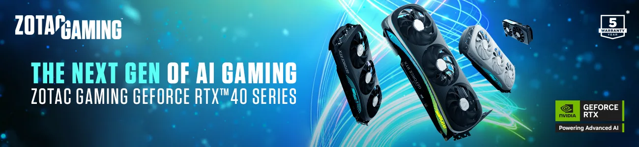 Zotac Gaming RTX 40 Series Graphic Cards Banner